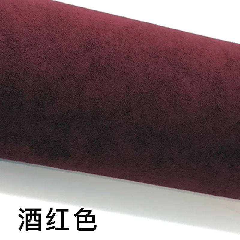 Self-adhesive Suede Fabric Thickened Elastic By Half A Meter for Car Decoration Gift Box Package Diy Sewing Cloth Wearable Black