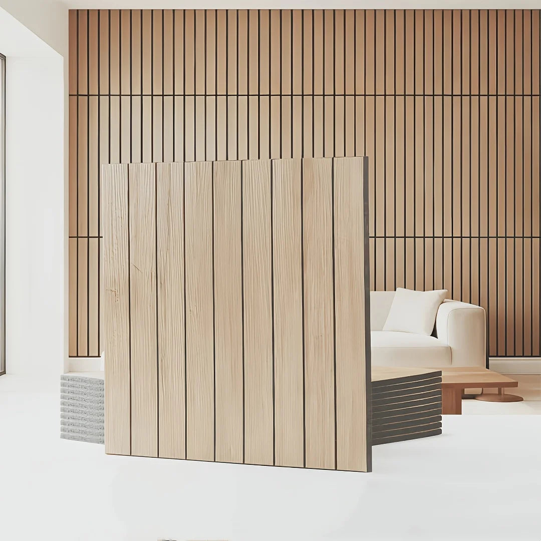 10pcs 30x30cm Peel and Stick Wood Slat Wall Panels| Decorative wall panels, self adhesive, living room, bedroom, not real wood