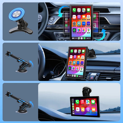 Jansite 9" Vertical Screen Car Radio Multimedia Video Player Wireless Carplay Android Auto Magnetic bracket Car Monitors GPS