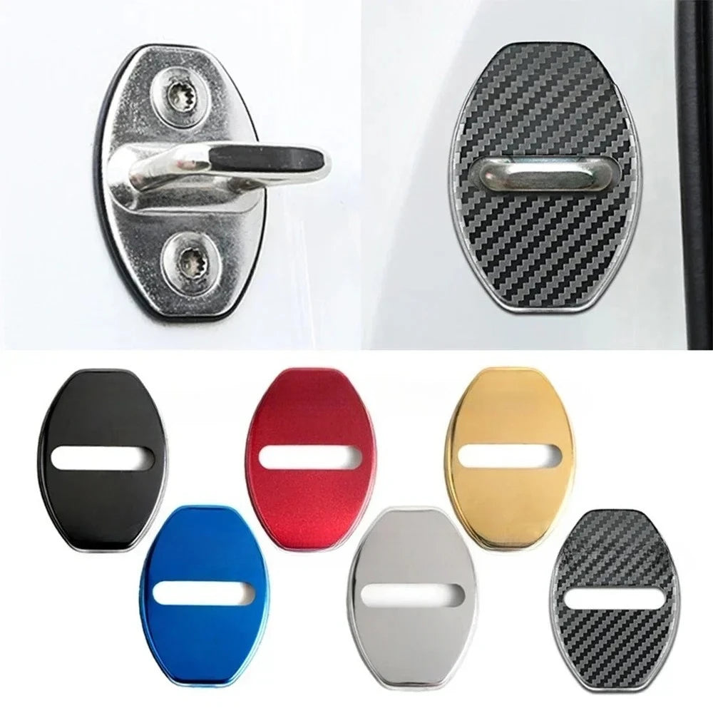 Car Door Lock Cover Auto Protection Case for Porsche Macan RSR 718 Cayman 911Panamera Taycan Cayenne Carrera Car Accessories