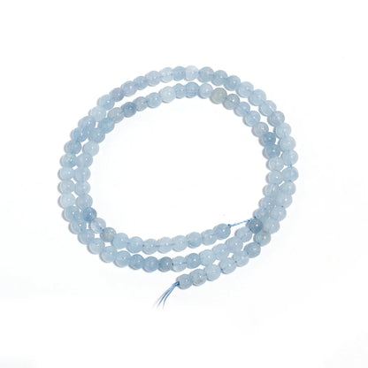 Natural Aquamarines Stone Beads 4 6 8 10mm Light Blue Round Loose Stone Beads For Jewelry Making DIY Bracelets Necklace Supplies