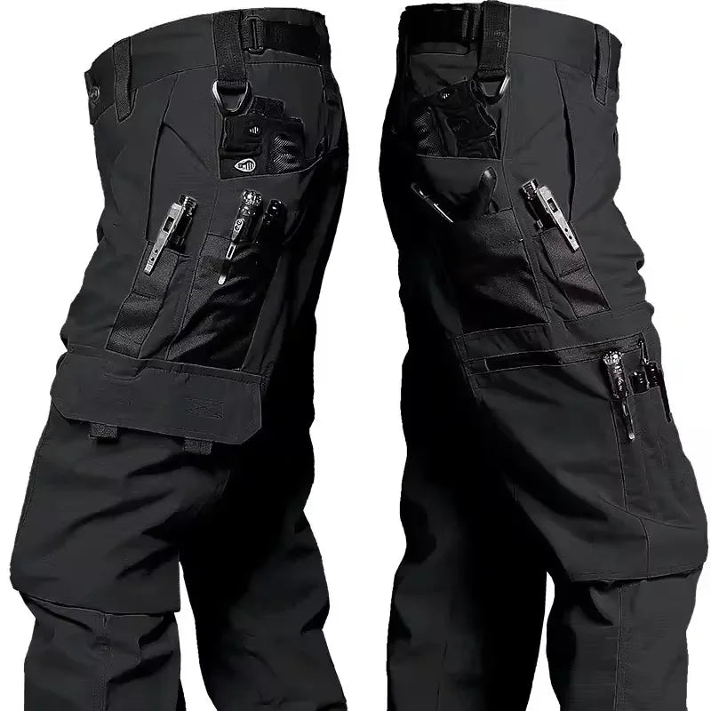 Men's Tactical Pants Outdoor Work Casual Cargo Trousers Waterproof Multi-pocket Wear-Resistant Outdoor Training Trousers