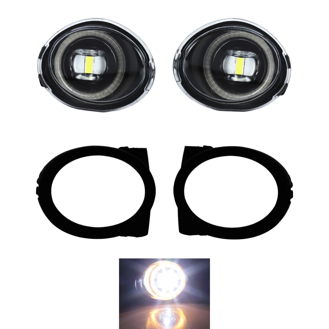 LED Fog Light For BMW E46 M3 3 SERIES 2001-2005 Fog Lights Grill Bezel For BMW E39 M5 1995-2004 Fog Lamp Cover Headlight Frame