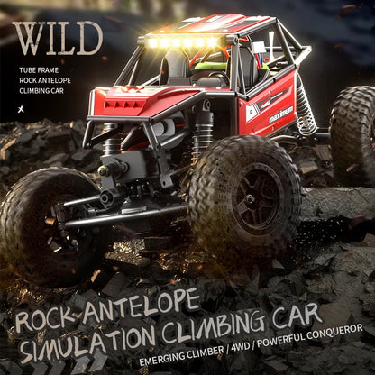 1/18 RC Climbing Car 4WD Off-road Remote Control Vehicle RTR Rock Crawler Big-wheel 4x4 Electric Truck Model Toys for Kids