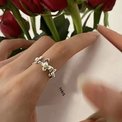 PANJBJ 925 Sterling Silver Geometry Crystal Ring For Women Ellipse Exaggerated Punk Water Drop Open Jewelry Gift Dropshipping