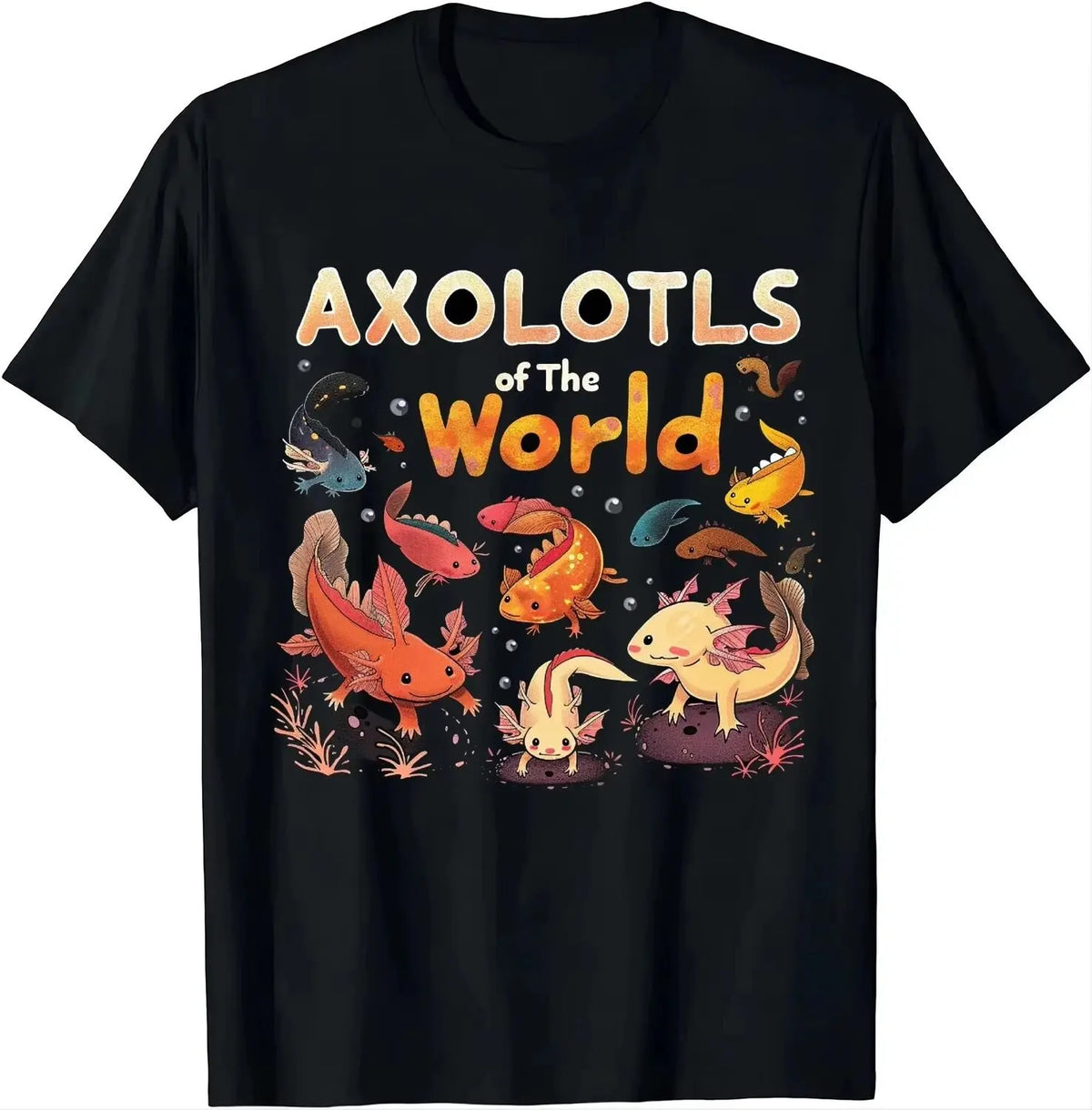 I AXOLOTL QUESTIONGS Children Boy Girl T shirt 2026 New Summer Short Sleeve T-Shirt Cute Style kidS casual SPORTS Tops