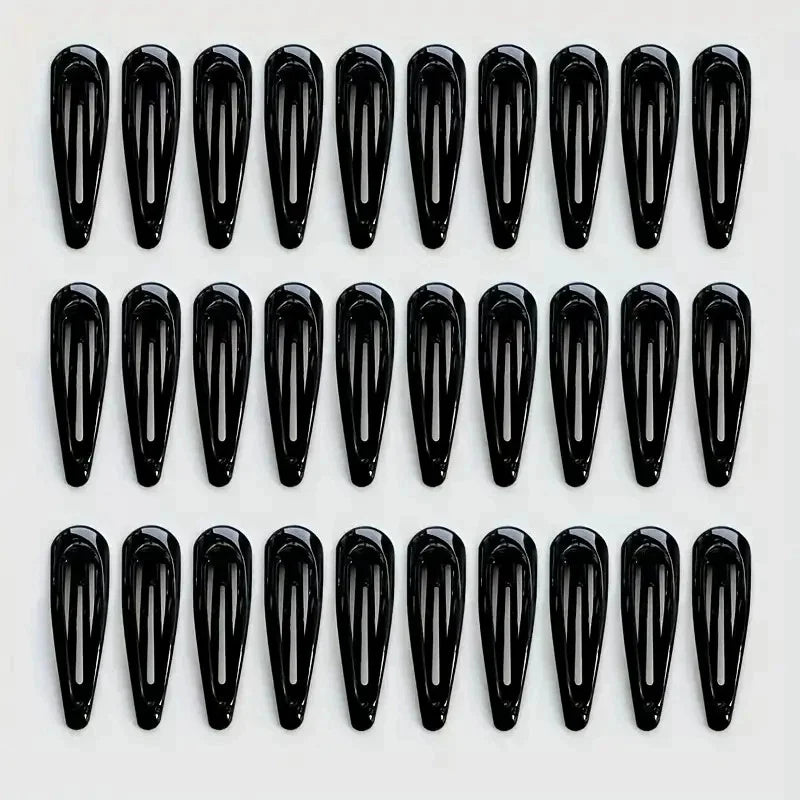 10/50Pcs Snap Hair Clips Candy Color Glossy 5cm/2in No Slip Metal Hair Pins Clips Barrettes Accessories for Baby Girls Hairpins