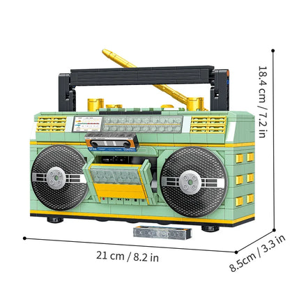 Retro Radio Classic Series Building Blocks Set Vintage Music Player Display Kit DIY Model Creative Gift Toys Adults Kid Children