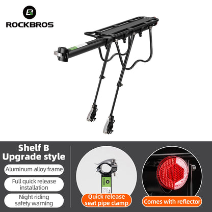ROCKBROS Bike Rack Aluminum Alloy MTB Bike Bicycle Carrier Holder Luggage Rack Trunk Detachable Bike Rear Shelf Racks Holder