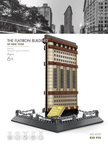 MOC World Famous Architecture Edifice Opera House Building Blocks Villa Savoye Bridge Tower Toy Children Birthday Christmas Gift
