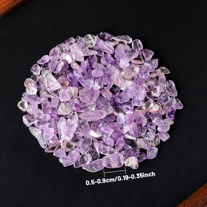 100g Natural Dreamy Amethyst Crushed Stones Brazilian Amethyst Cleansing Stones Mini Landscape Fish Tank Home Office Decoration