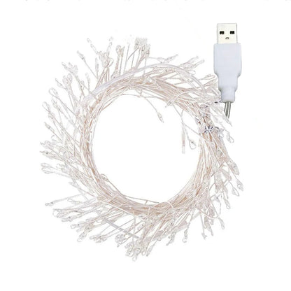 Remote Control Garland Fairy Lights 5V DC LED Firecracker Weaving String Light USB Battery Powered for Wedding Decoration