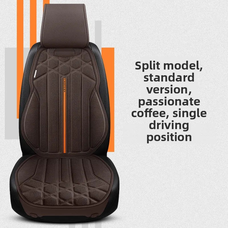 Car Suede Seat Protection Universal Car Seat Cover All Season Breathable Perforated Suede SUV Sedan Seat Cover Latex Cushion