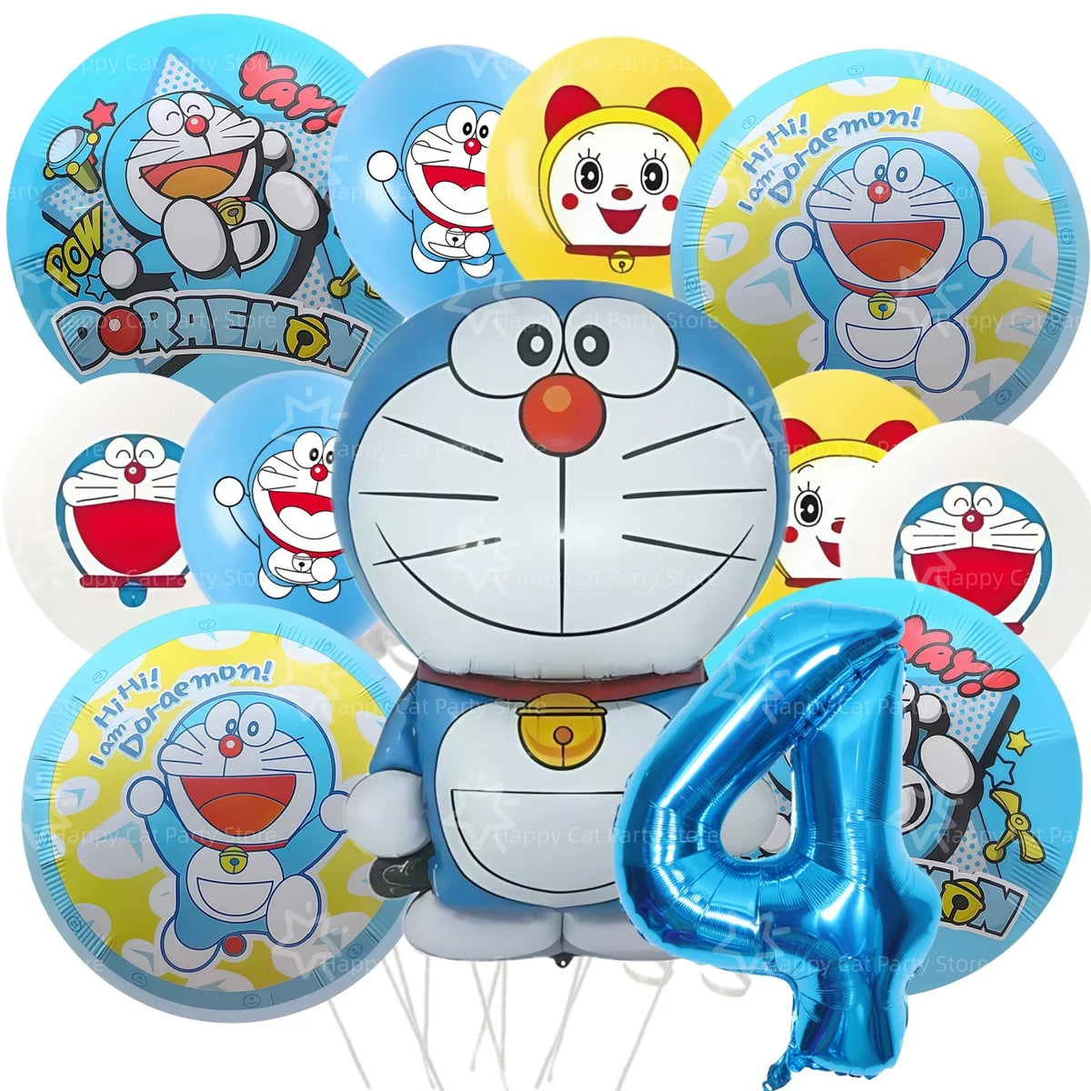 Cartoon Doraemoned Birthday Party Decoration Tableware Cup Plate Tablecloth Napkin Backdrop Cartoon Cat Party Favors Supplies