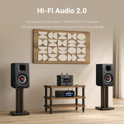 AIYIMA D20 Dual-Chip DAC ES9039Q2M & AK4493S Bluetooth 5.1 ARC USB Coaxial Dual Optical XU316 Fully Balanced HiFi Audio Decoder