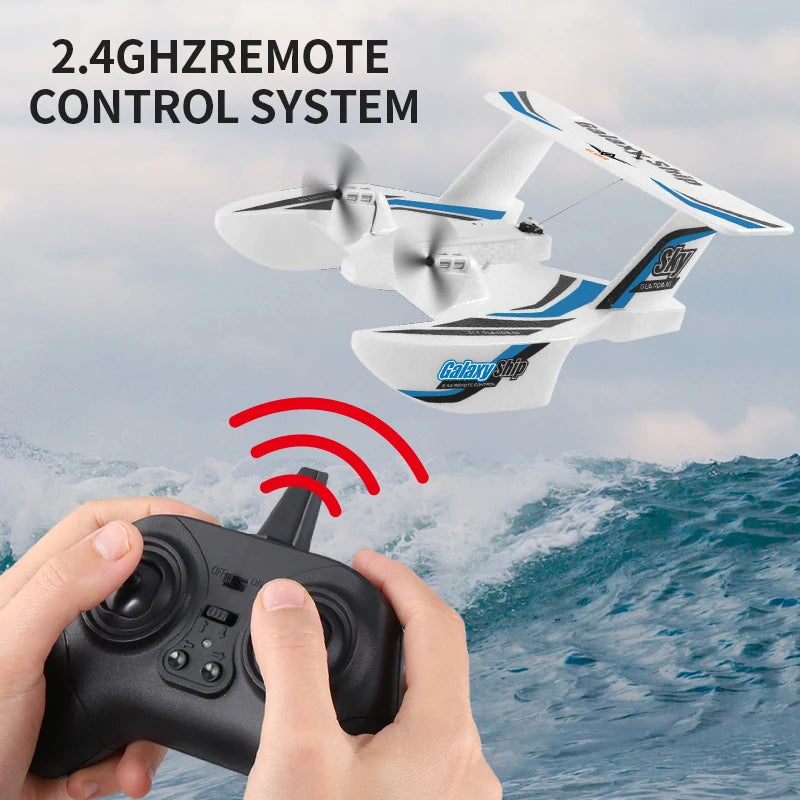 KF603 RC Glider EPP Foam 2.4G 3CH Radio Control Sea And Air RC Plane Water Land Flying Boat Airplane Toys Gift For Boys