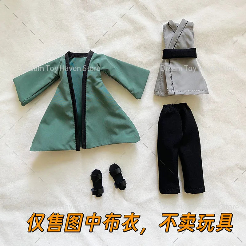 SHF 1/12 Scale Soldier Cloak Naruto Uzumaki Gown Sasuke Uchiha Jacket Ninja Martial Arts Uniform For 6Inch Action Figure Dolls
