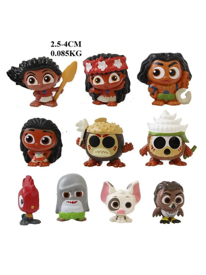 10pcs/set New Movie Moana Figure Toys PVC Figure Collectible Model Children Birthday Gift Toys