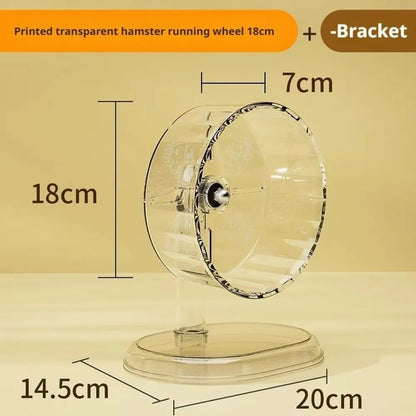 1pc Silent Hamster Running Wheel Easy To Disassemble Transparent Running Exercise Toy Widened Pet Exercise Wheel