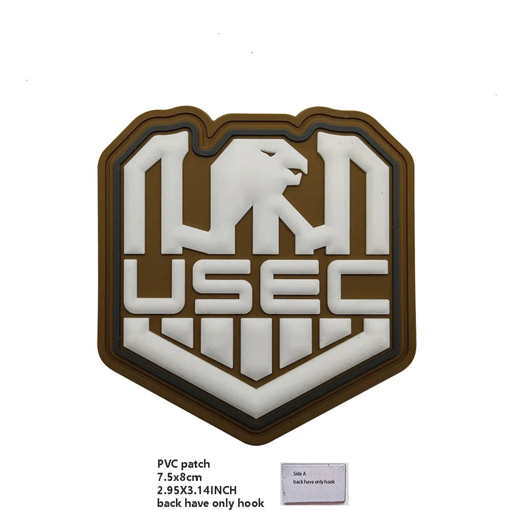 PVC Rubber Patch USEC Team Badge BEAR Magic Armband IR Reflective Tactical Morale Backpack Hook and Loop Patches for Clothing