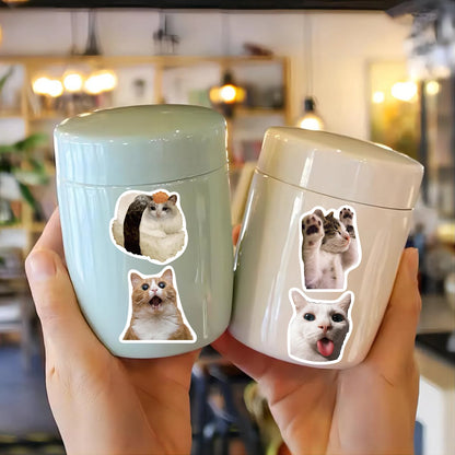 50PCS Cute Cat Stickers For Skateboard Scrapbook Water Bottle Laptop Luggage Kids Toys Vinyl Waterproof Funny Cats Decals