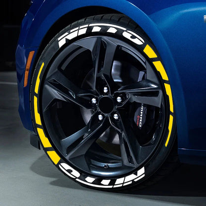NITTO Tire Lettering Sticker 1.06'' Font Tall For 14''-22 Wheels With Transfer Film Permanent Car Tire Decals Waterproof