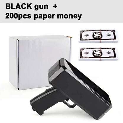 Shoot Money Gun Toy Funny Party Game Banknote Shoot Pistol Paper Money Wedding Birthday Decoration Shooter Throwing Toys Kids