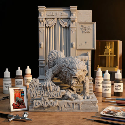 75 / 100mm Werewolf and Victim Unpainted Unassembled 3D Printing Model Garage Kits (Requires Painting and Assembly)