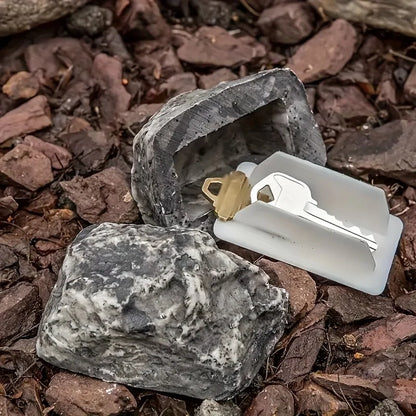 Creative Simulation Hide Keys In Stone Safety Storage Box Outdoor Garden Hidden Fake Rock Shape For Home RV Spare Key Safe