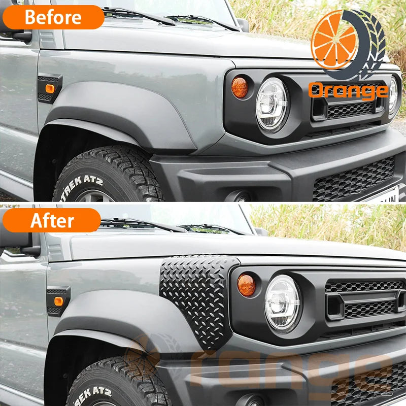 For Suzuki Jimny JB64 JB74 2019+ Front Rear Fender Tailgate Angle Guard Cover Accessories, Fit 3/5 Door, Exterior Corner Trim