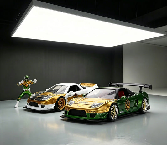 Jada Toys Power Rangers 1:24 Scale 2002 Honda NSX Type-R Diecast Alloy Car Model Collectible