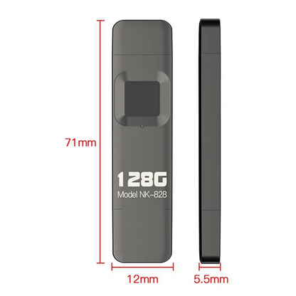 New!!1 Piece Fingerprint Encrypted U Disk Mobile Phone Computer Dual-Use High-Speed Transmission Flash Memory 128G For Iphone/IP