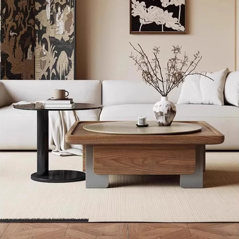 Brown Waterproof Coffee Table Tray Centerpiece Unique Modern Set Side Table Living Room Minimalist Mesa De Centro Sala Furniture