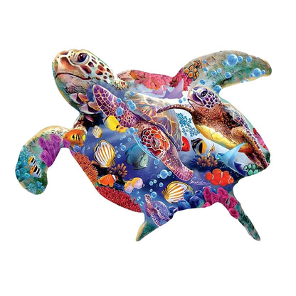 Wooden Puzzle - Adult Unique Alien Advanced Wooden Puzzle Gift - Happiness Tree, Ocean World Animal Jigsaw Puzzles Family Game