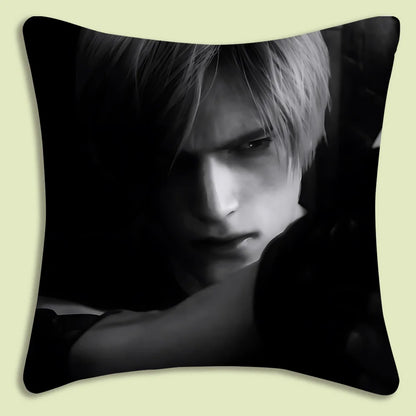 Pillow Covers Cartoon Leon Kennedy Sofa Decorative Home Double-sided Printing Short Plush Cute Cushion Cover