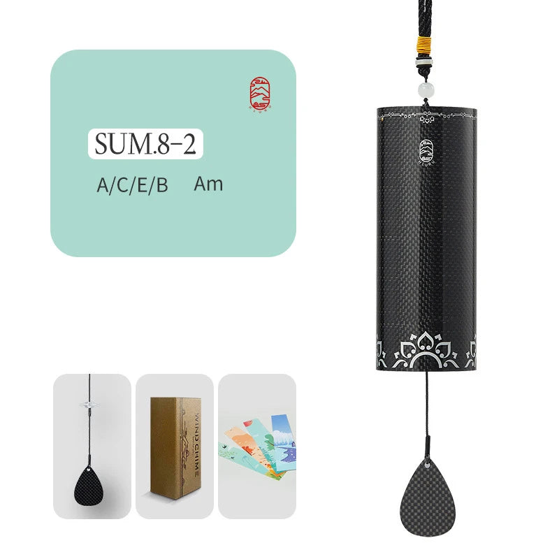 Hluru Windchime Furin Wind Chime 8 Notes Rod Chord Crafted Bell for Outdoor Garden Decor Patio Zen Home Decoration Meditation