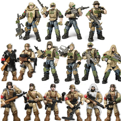 World War Army Military Soldiers Special Forces Model Assemble Building Blocks Bricks Children's Toys Gift