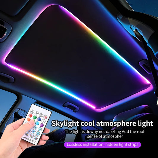 2026 Sunroof LED Strip Ambient Lamp Remote APP Control USB Sunroof Light Car Roof Panoramic Skylight Ambient Light Universal New