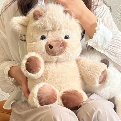 Soft Calf Pig Stuffed Animal Plush Toy Cute Animated Stuffed Animal Pillow Creative Running Pig Plush Toy Gift 17.7inch