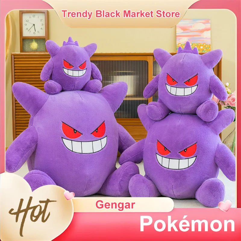 Gengar Plush Toy Pokemon Stuffed Doll Rabbit Fur Soft Plush Figure Holiday Gift Home Decoration Bulk Wholesale For Collection