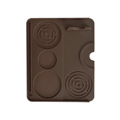 Minimalist Silicone Coffee Press Mat Tray Bar Pad Square 2 in 1 Drying and Pressing Mat for Coffee Machine