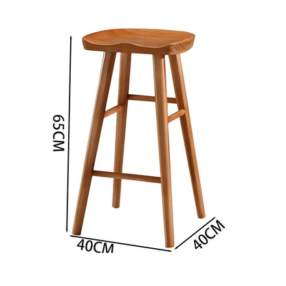 Nordic Bar Chair, Bar Stool, Solid Wood Home Chair, High Stool, Mobile Phone Store Stool, Modern Minimalist Bar Chair, Bar Stool