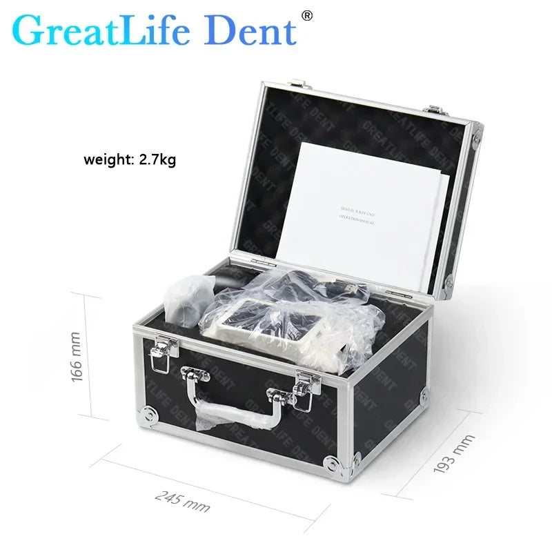 Mexico ES UK In Stock GreatLife Portable Dental X-ray Machine Veterinary Pet X Ray Unit with Built-in Dental Sensor Digital Rvg