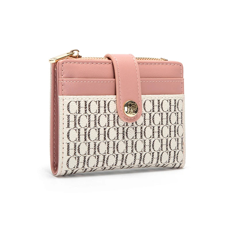 CHCH Fashion Classic Retro Men's and Women's Universal Wallet Letter Printed Portable Card Bag Zero Wallet