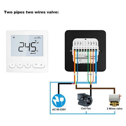 Digital Central Air Conditioning FCU Fan Coil Unit Thermostat Weekly Programmable Temperature Controller Wholesale Price