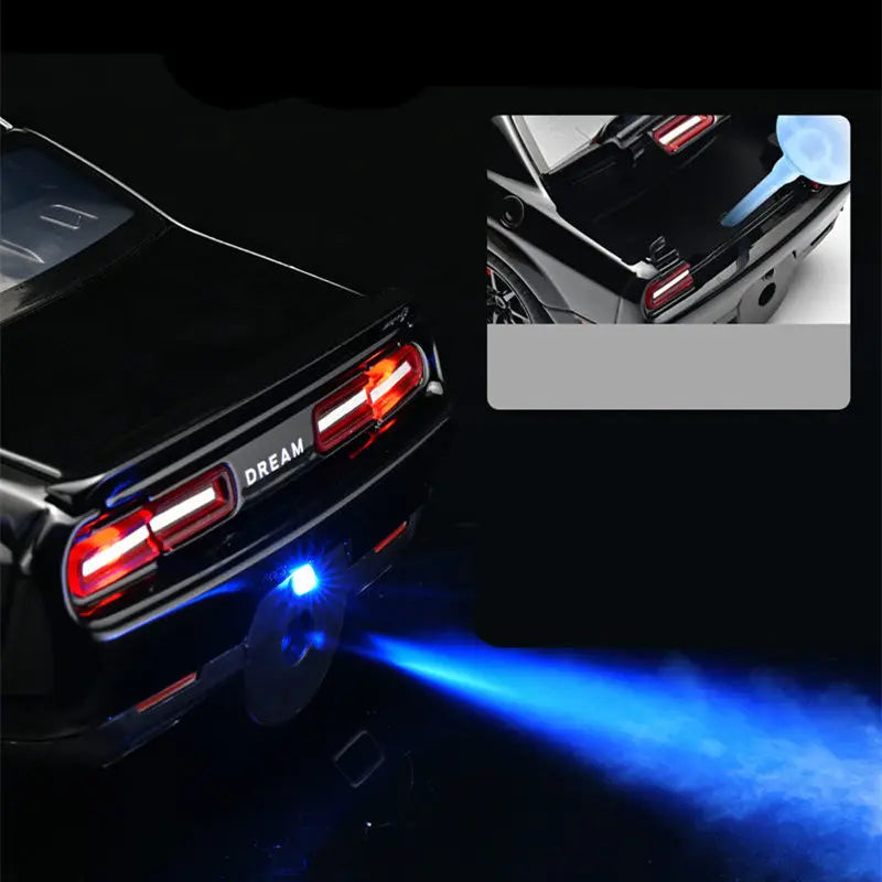 Spray Version 1:24 Challenger SRT Hellcat Alloy Super Sports Car Model Diecast Metal Track Racing Car Vehicles Model Sound Light