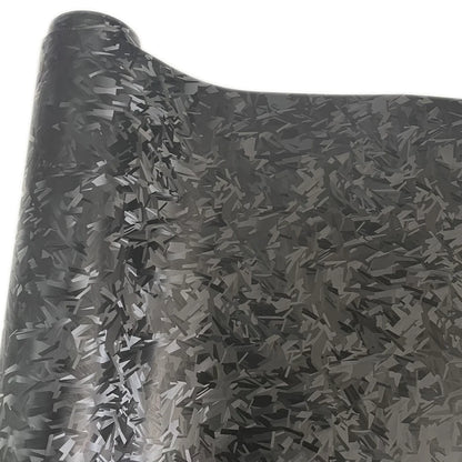 Black Forged Carbon Fiber Vinyl Wrap Roll Self Adhesive Motorbike Car Wrapping Decal with Air Release Bubble