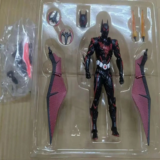 In Stock Hot New Revoltech Yamaguchi Batman Beyond Anime The Future Batman Red Black Ver Movable Wings Action Figure Model Toys