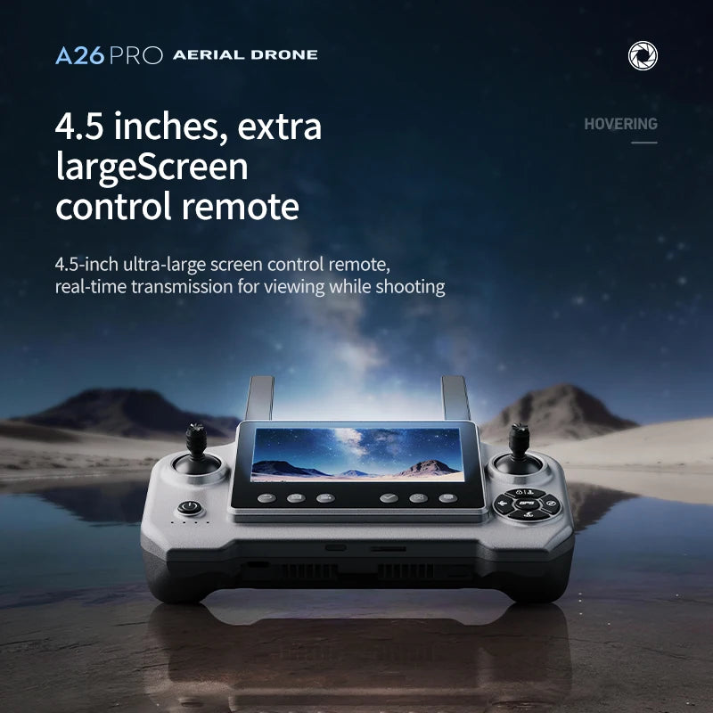 Original A26 Pro FPV HD Drone  4K Triple Camera Brushless Motor Obstacle Avoidance Foldable RC Quadcopter Drone for Adults Kids