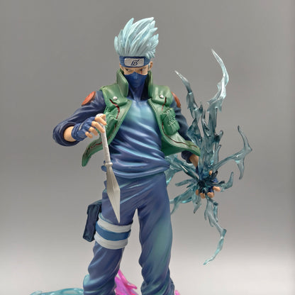 24cm 9.4 inch Naruto Anime Hatake Kakashi Action Figures Statue Desktop Ornamen Collection Statue Model Decoration Room Desk Toys